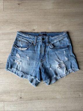 Love Couture Light Wash Distressed Denim Cutoff Shorts Size S